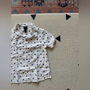 Men's White Patterned Shirt